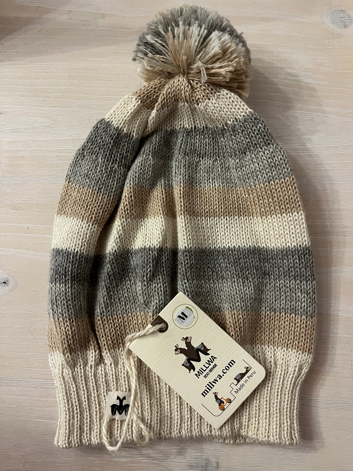 Kindermütze mit Bommel Millwa