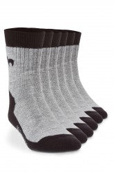 Alpaka Trekking Socken schwarz-grau, 1 Paar