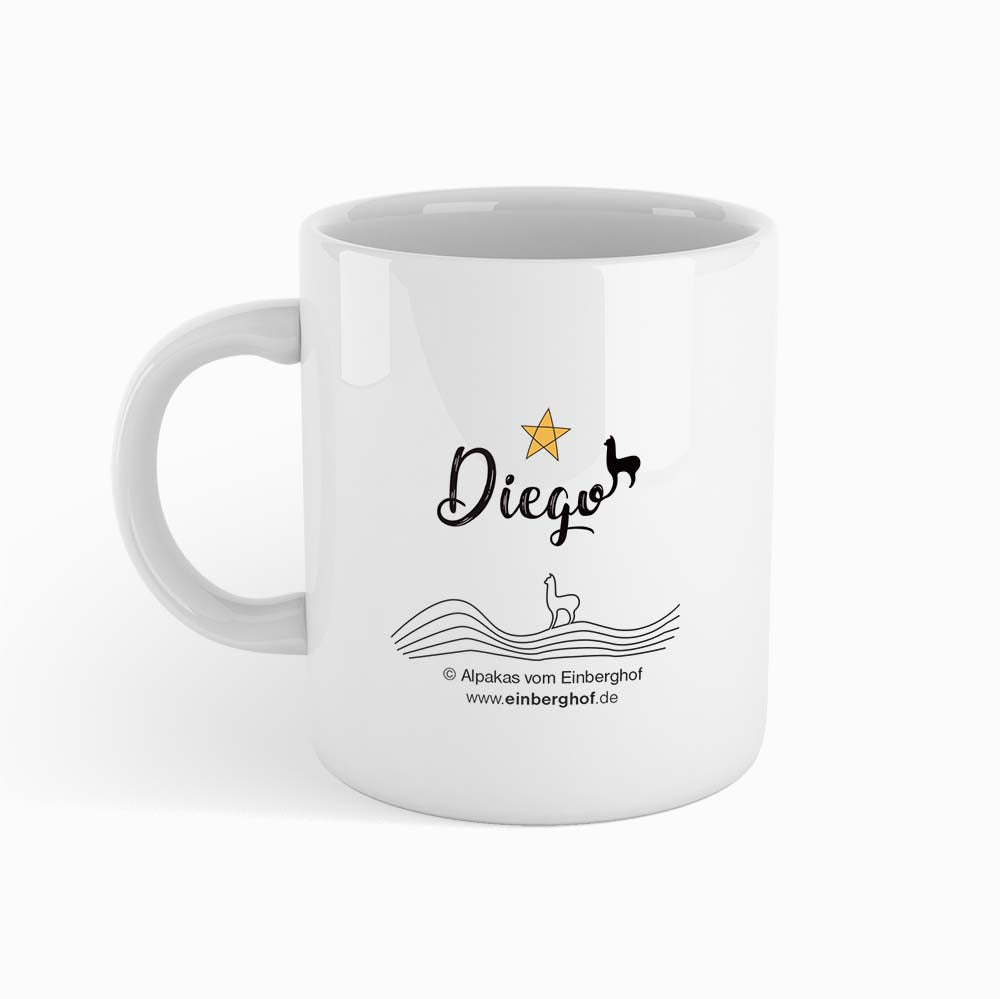 Šálek s motivem alpaky "Diego"