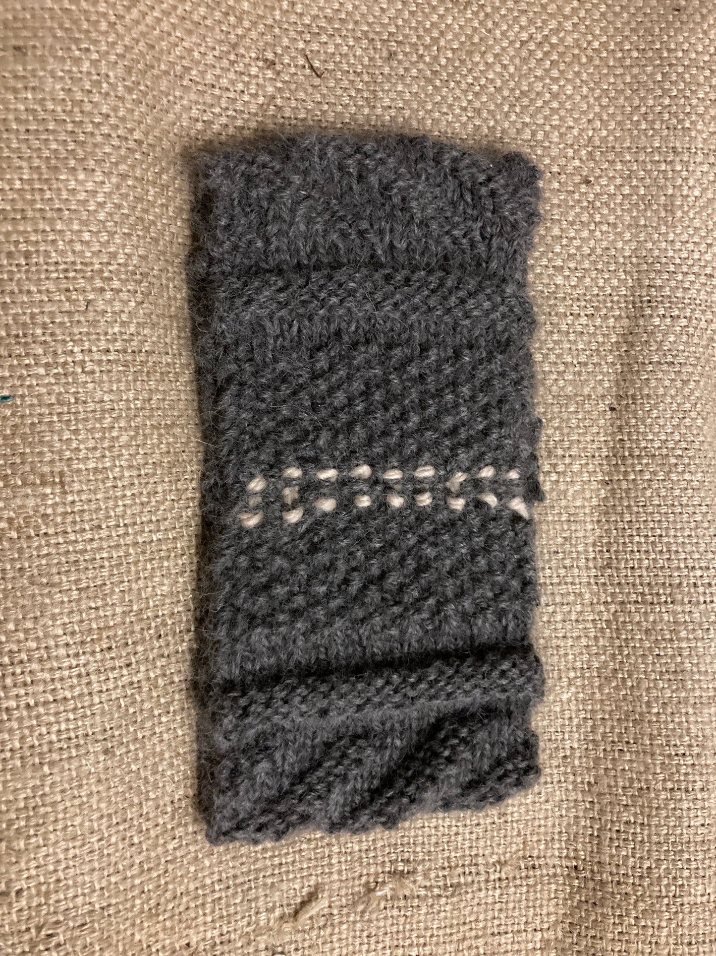 Headband grey, 100% handmade, 100% baby alpaca