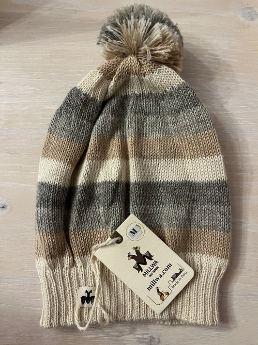 Kindermütze mit Bommel Millwa
