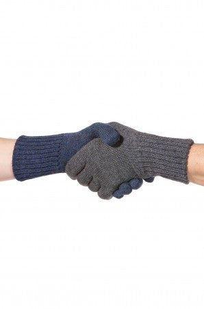 Finger gloves uni white-orange, reversible, size M