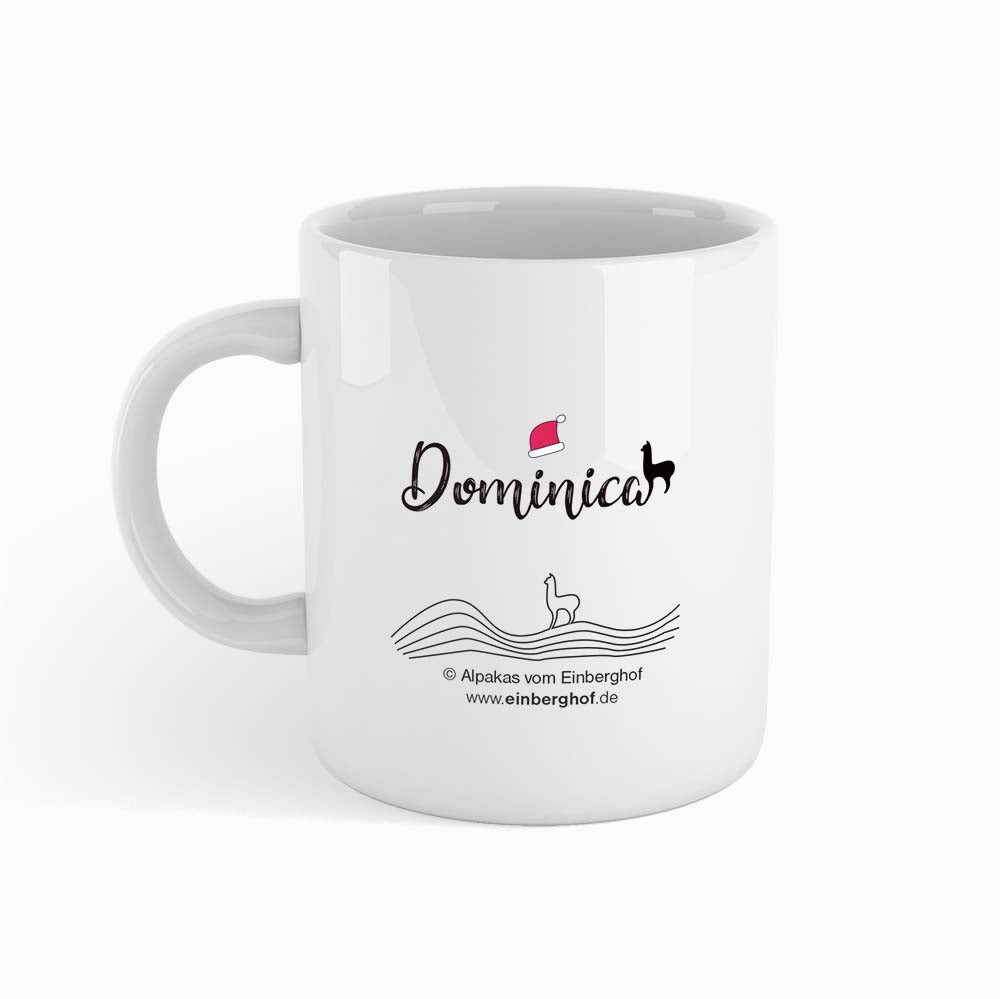 Cup with alpaca motif "Dominica"