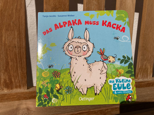 Children's book "The alpaca has to poop"